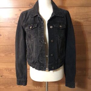 Free People sz XS We the Free Rumors black jean jacket